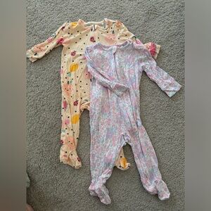 Charming Floral and Ladybug Kids Footies